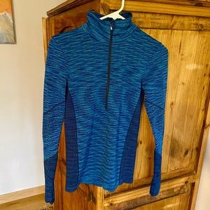 Blue Athleta Half-zip Track Jacket, Small